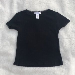 White Fawn Black lace top.